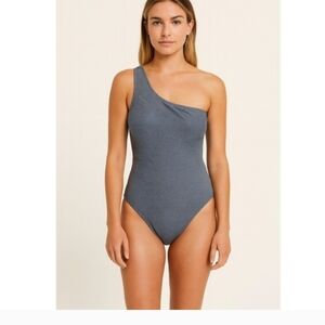NWT Revolve Rumer Seafoam Cassidy Maillot One Shoulder One Piece Swimsuit. Sz S